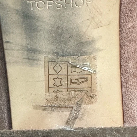 Topshop Spain Made Suede Booties Back Zip Block Heel Ankle Boots EU 40 US 9 - Picture 11 of 12